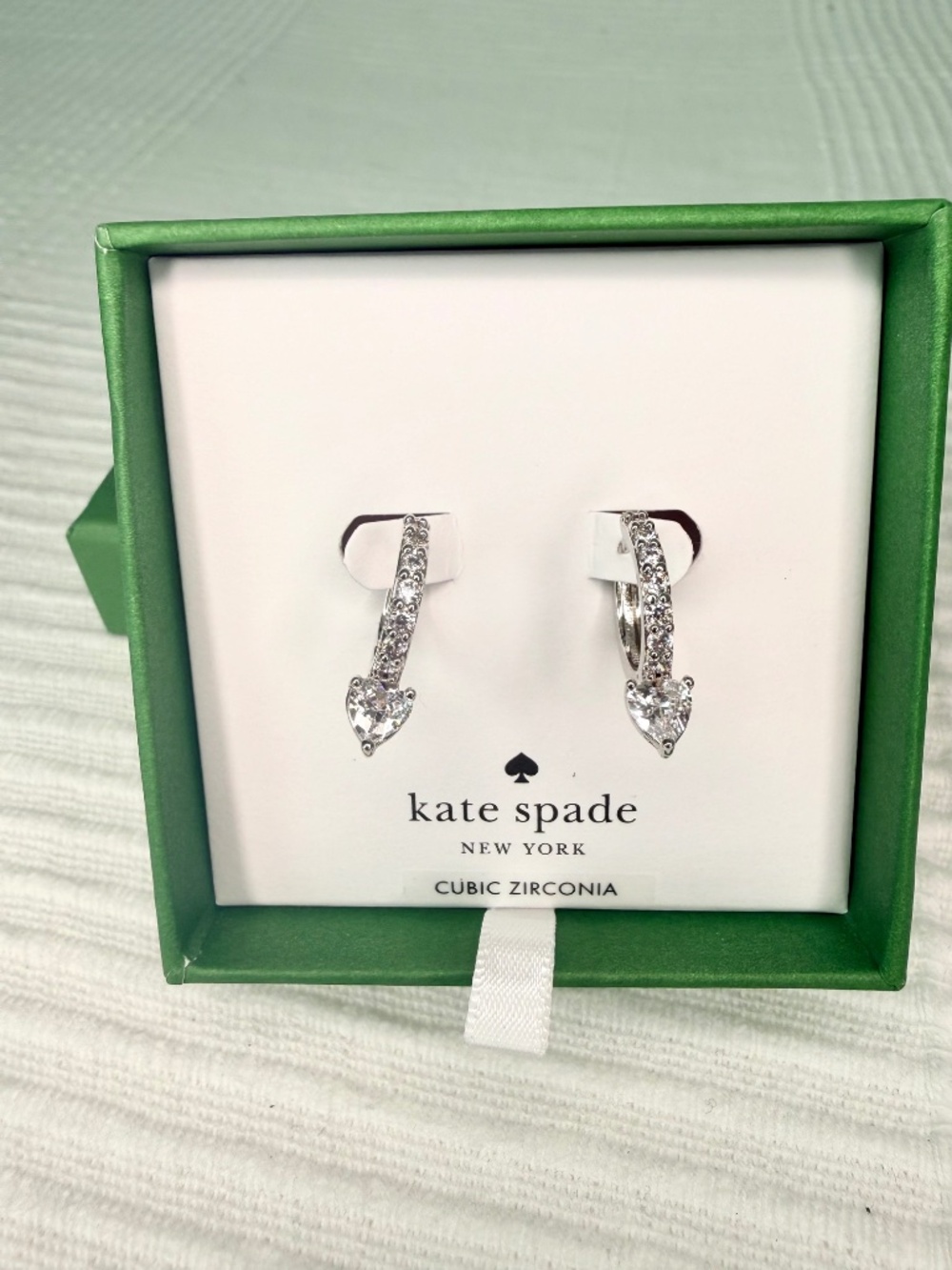 Kate Spade New York Cubic Zirconia Heart Earrings